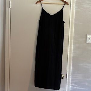 Madewell Black Silk Sheath Dress